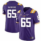 LSU Tigers 65 Jerald Hawkins Purple Nike College Football Jersey Dzhi,baseball caps,new era cap wholesale,wholesale hats
